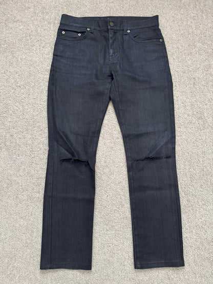 FW16 Saint Laurent by Hedi Slimane Knee Slit D10 Denim Jeans