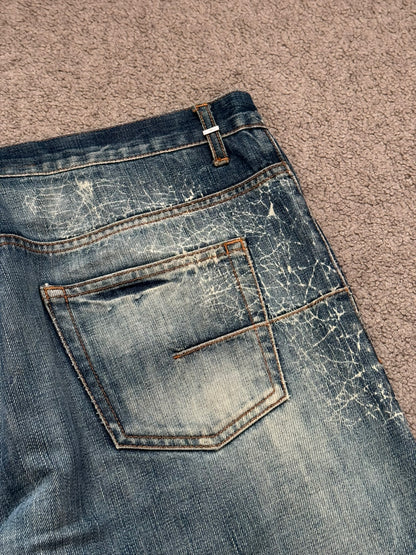 SS07 Dior Homme by Hedi Slimane Spiderweb Denim Jeans