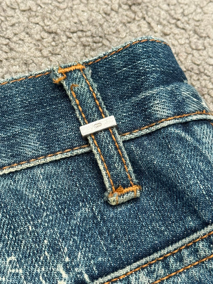 SS07 Dior Homme by Hedi Slimane Spiderweb Denim Jeans