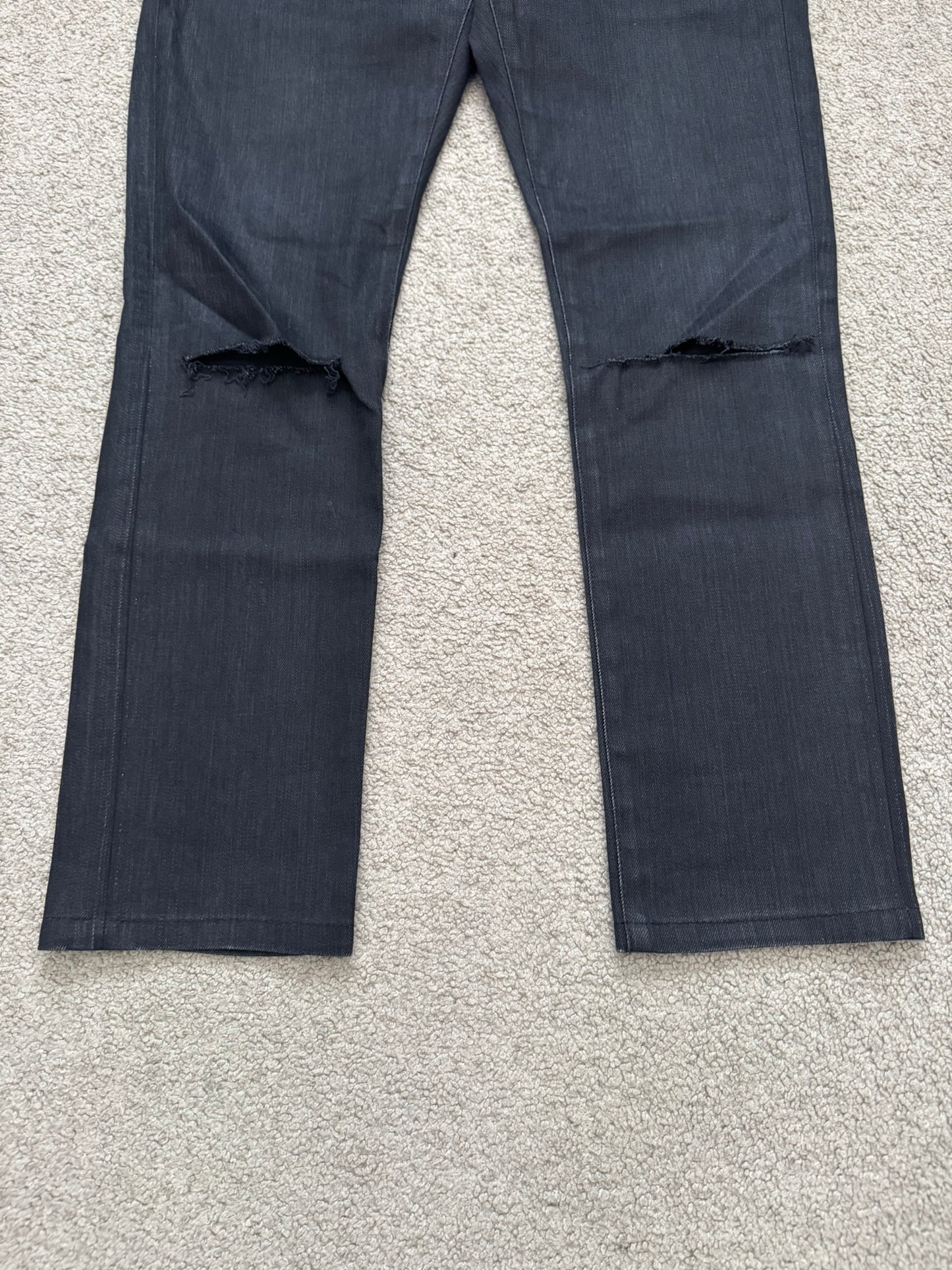 FW16 Saint Laurent by Hedi Slimane Knee Slit D10 Denim Jeans