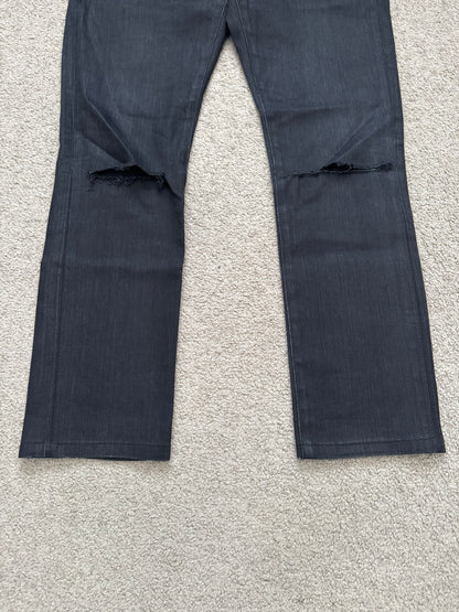 FW16 Saint Laurent by Hedi Slimane Knee Slit D10 Denim Jeans