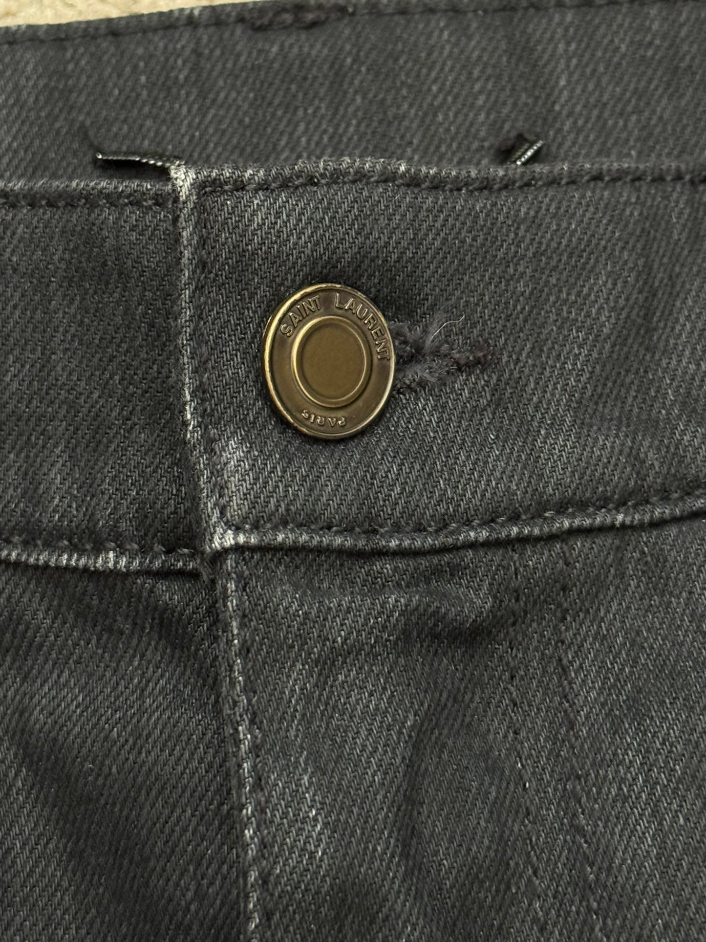 FW16 Saint Laurent by Hedi Slimane Knee Slit D10 Denim Jeans