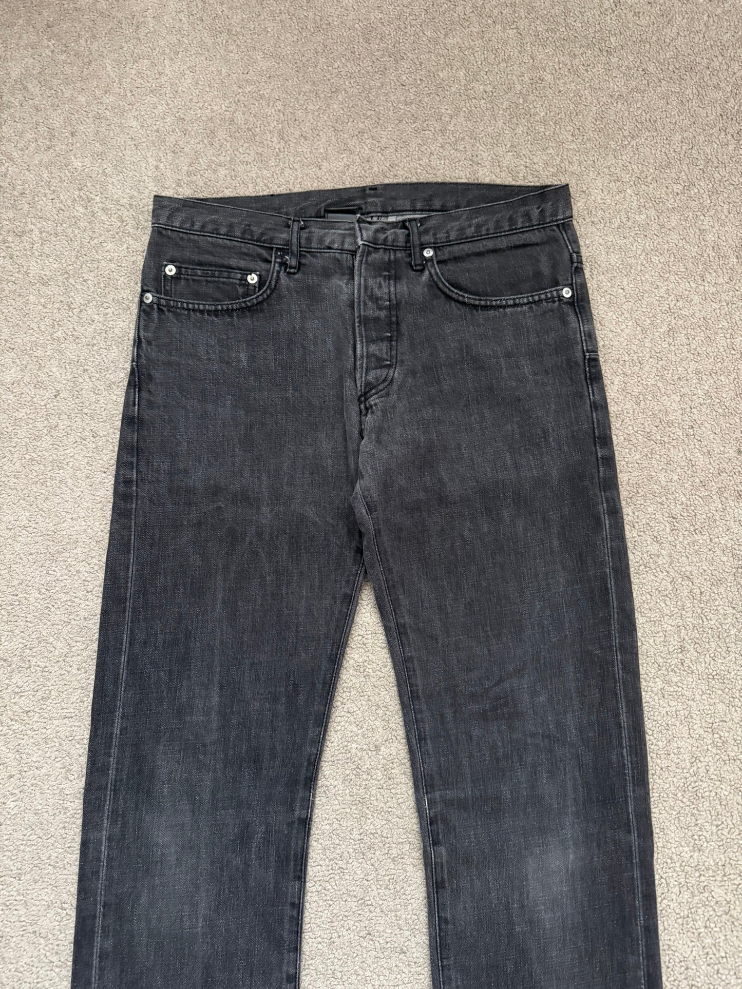 SS05 Dior Homme by Hedi Slimane MIJ Faded Black Denim Jeans