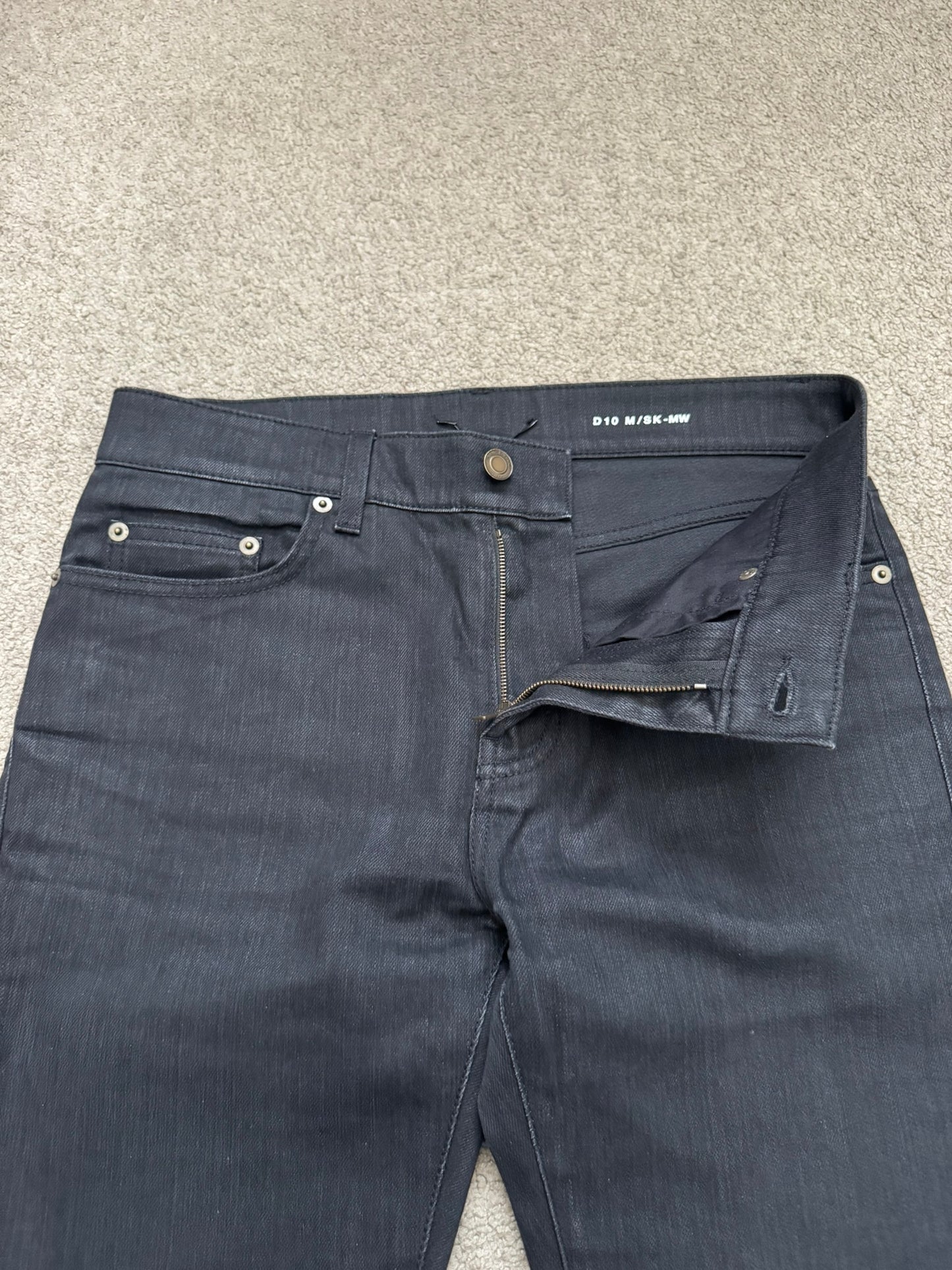 FW16 Saint Laurent by Hedi Slimane Knee Slit D10 Denim Jeans