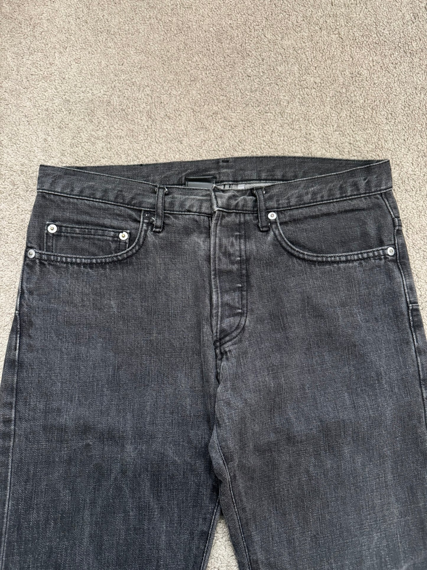 SS05 Dior Homme by Hedi Slimane MIJ Faded Black Denim Jeans