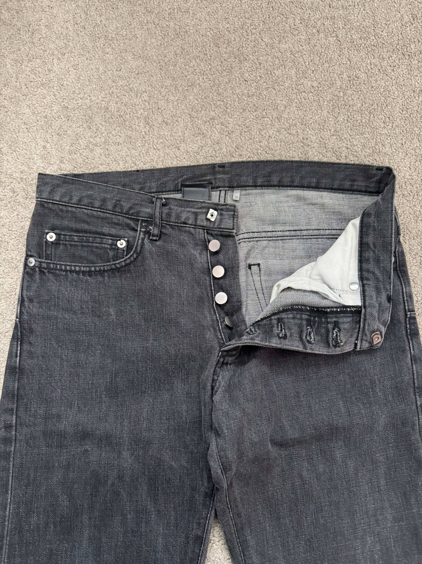 SS05 Dior Homme by Hedi Slimane MIJ Faded Black Denim Jeans