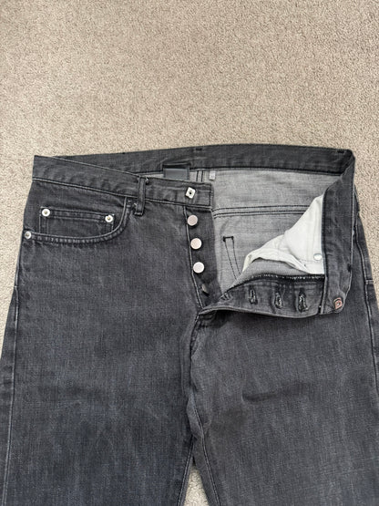 SS05 Dior Homme by Hedi Slimane MIJ Faded Black Denim Jeans