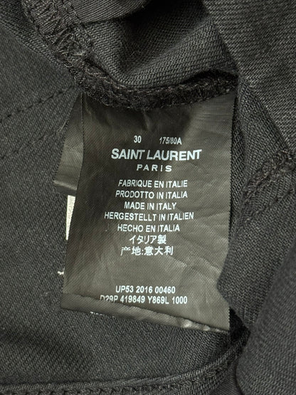 FW16 Saint Laurent by Hedi Slimane Knee Slit D10 Denim Jeans