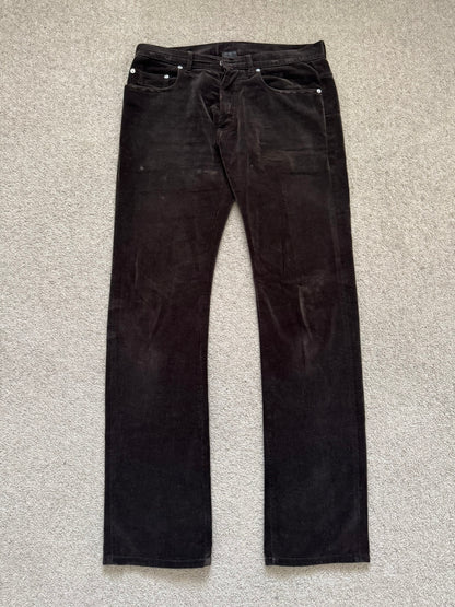 AW05 Dior Homme by Hedi Slimane Velvet Flared Bootcut Pants