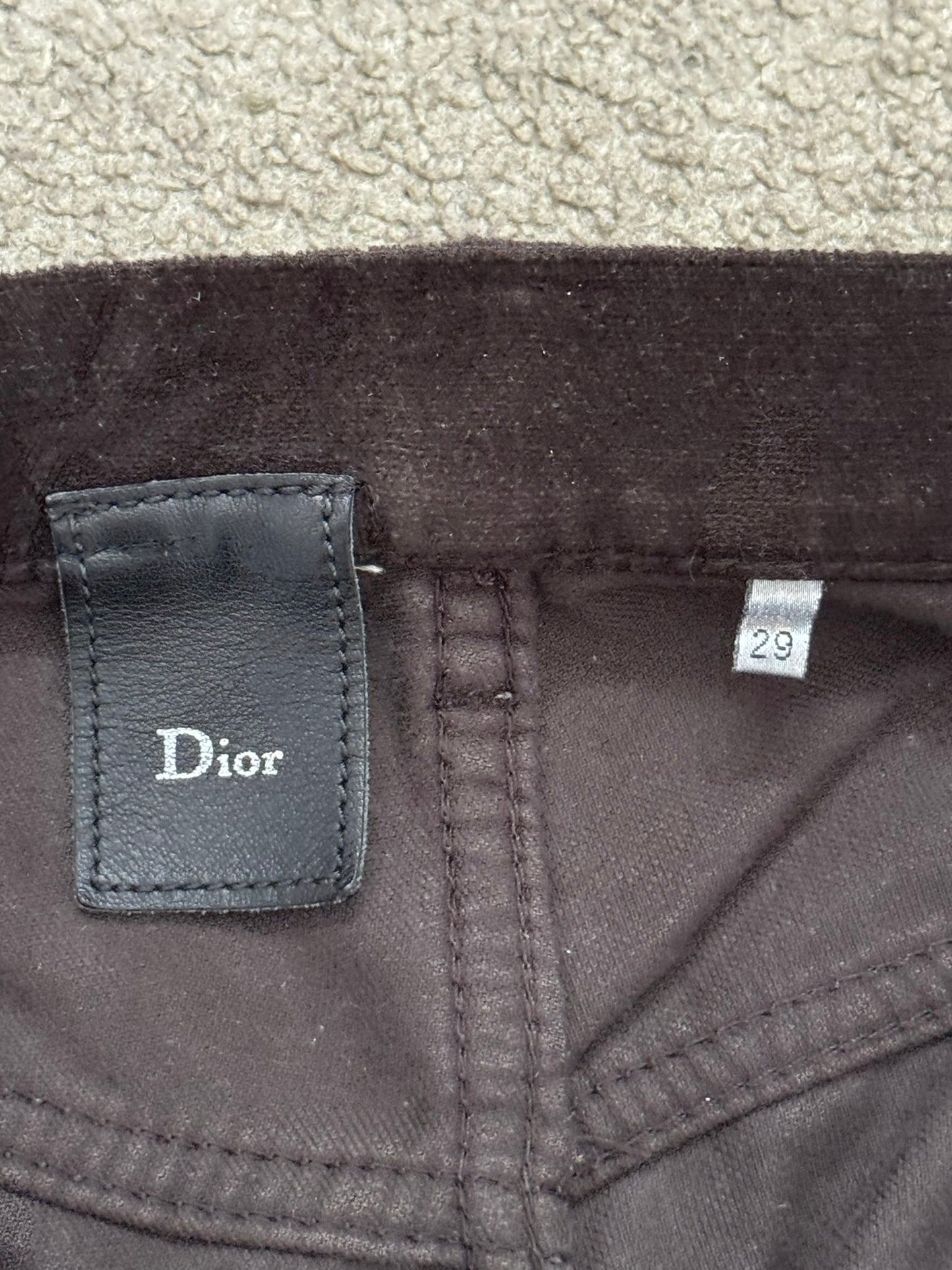 AW05 Dior Homme by Hedi Slimane Velvet Flared Bootcut Pants