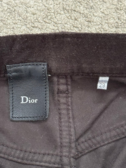 AW05 Dior Homme by Hedi Slimane Velvet Flared Bootcut Pants