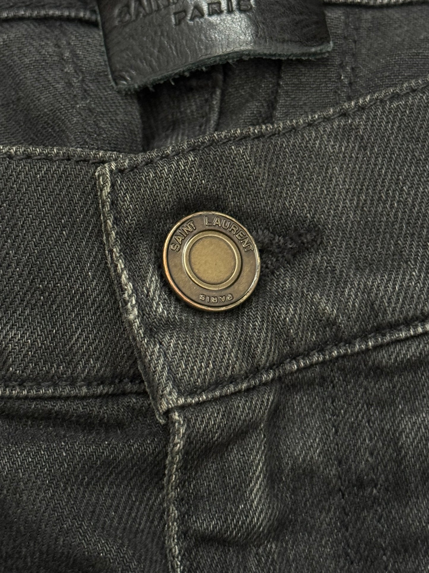 FW16 Saint Laurent by Hedi Slimane Black D02 Denim Jeans