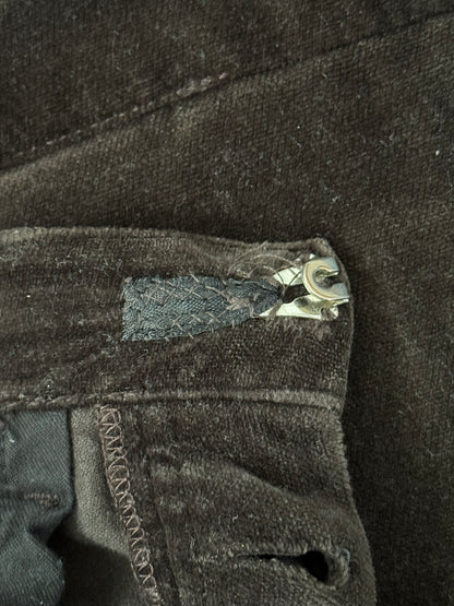 AW05 Dior Homme by Hedi Slimane Velvet Flared Bootcut Pants