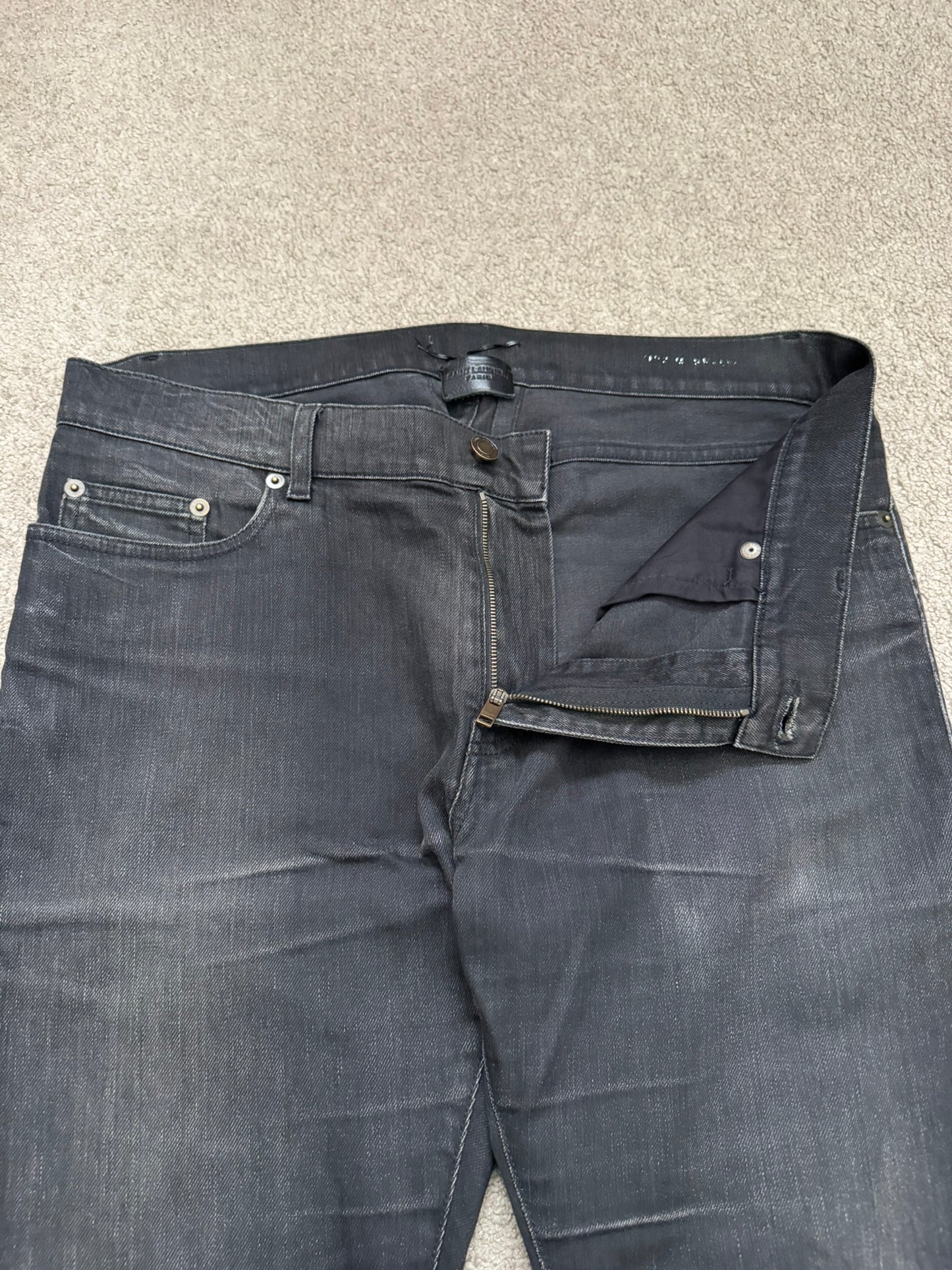FW16 Saint Laurent by Hedi Slimane Black D02 Denim Jeans