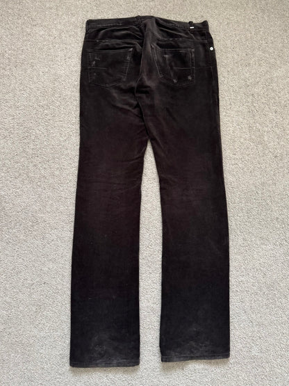 AW05 Dior Homme by Hedi Slimane Velvet Flared Bootcut Pants