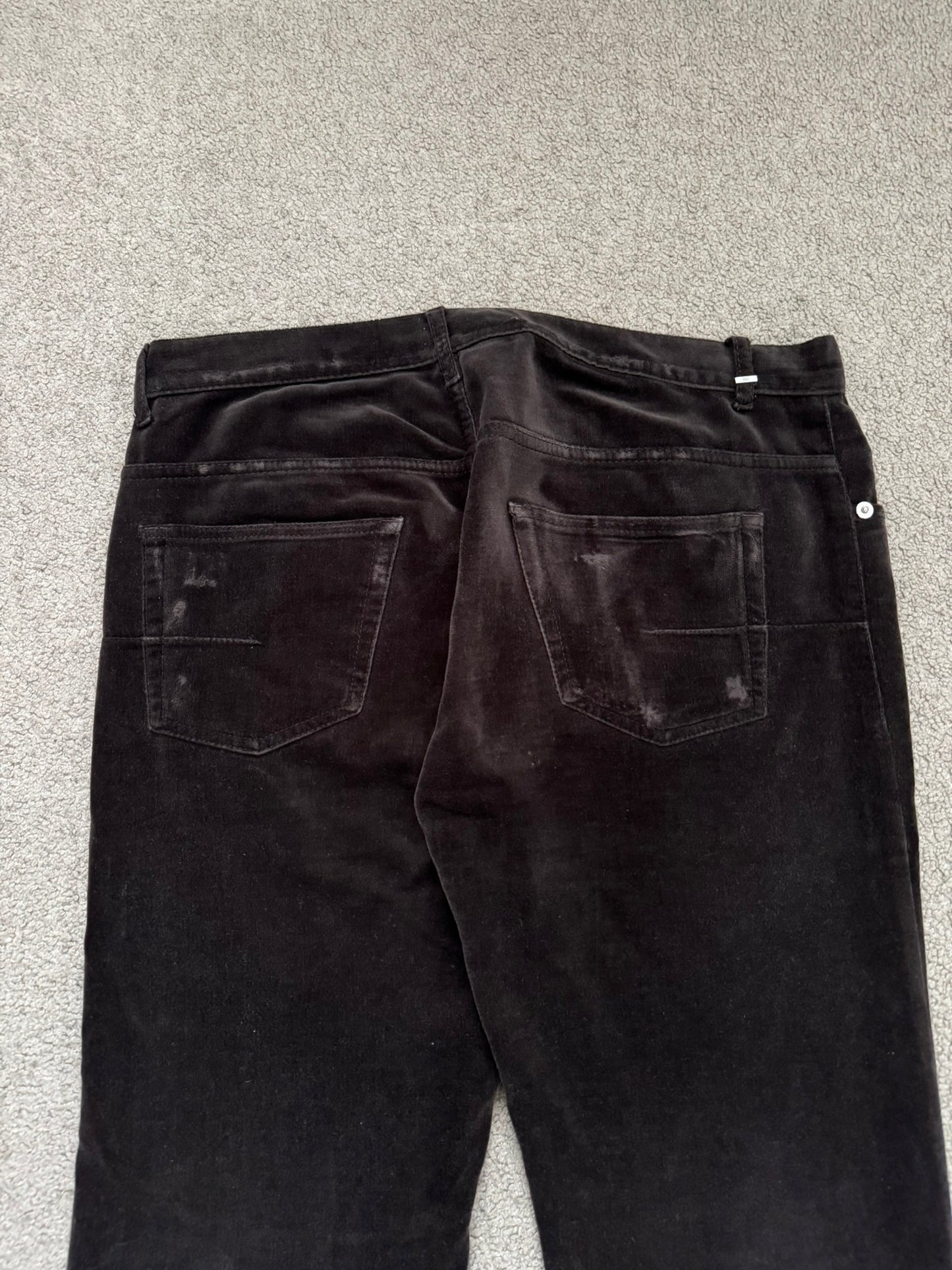 AW05 Dior Homme by Hedi Slimane Velvet Flared Bootcut Pants