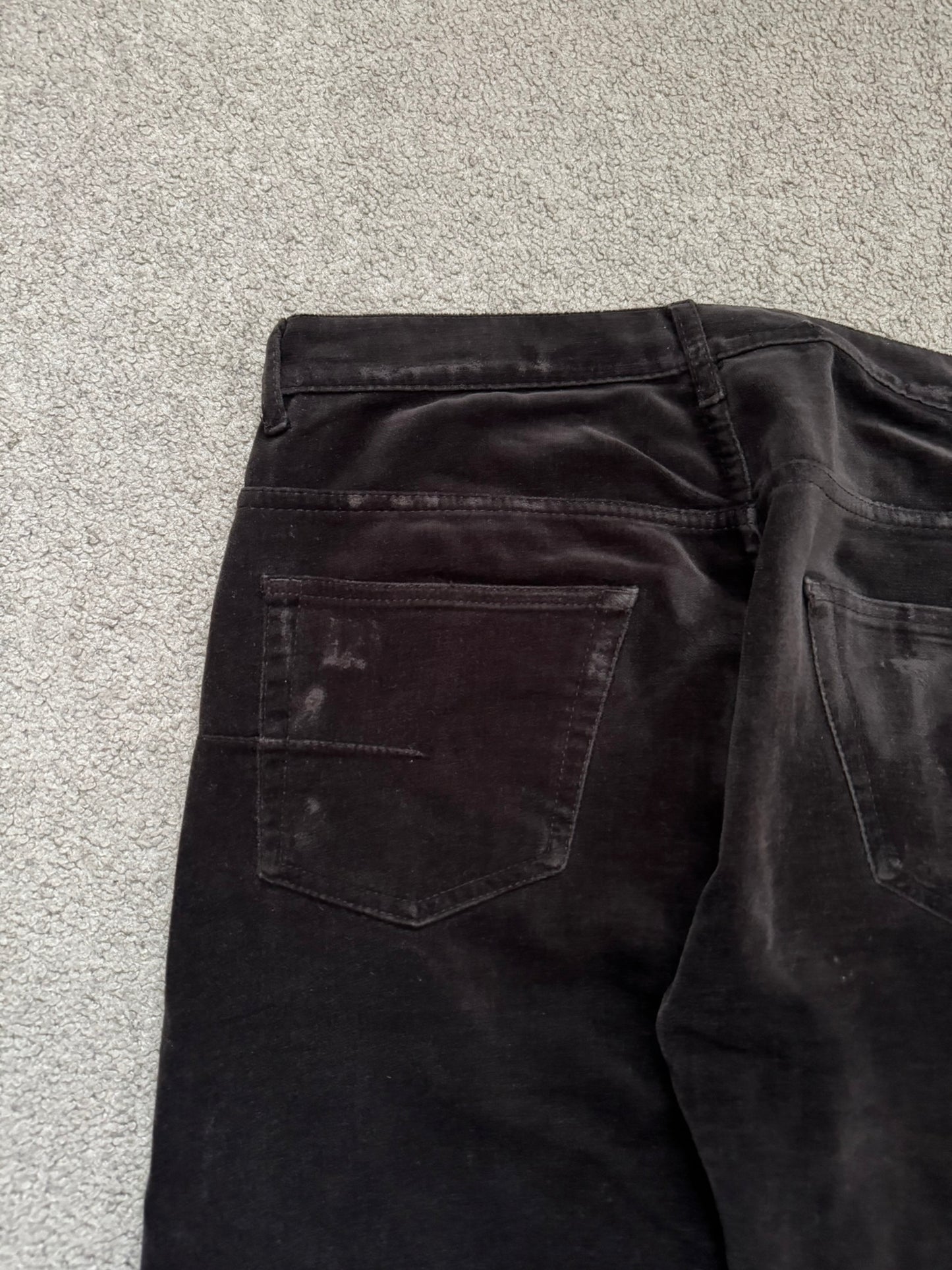 AW05 Dior Homme by Hedi Slimane Velvet Flared Bootcut Pants