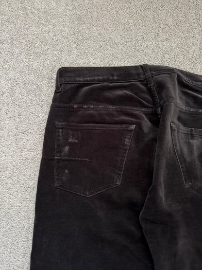 AW05 Dior Homme by Hedi Slimane Velvet Flared Bootcut Pants