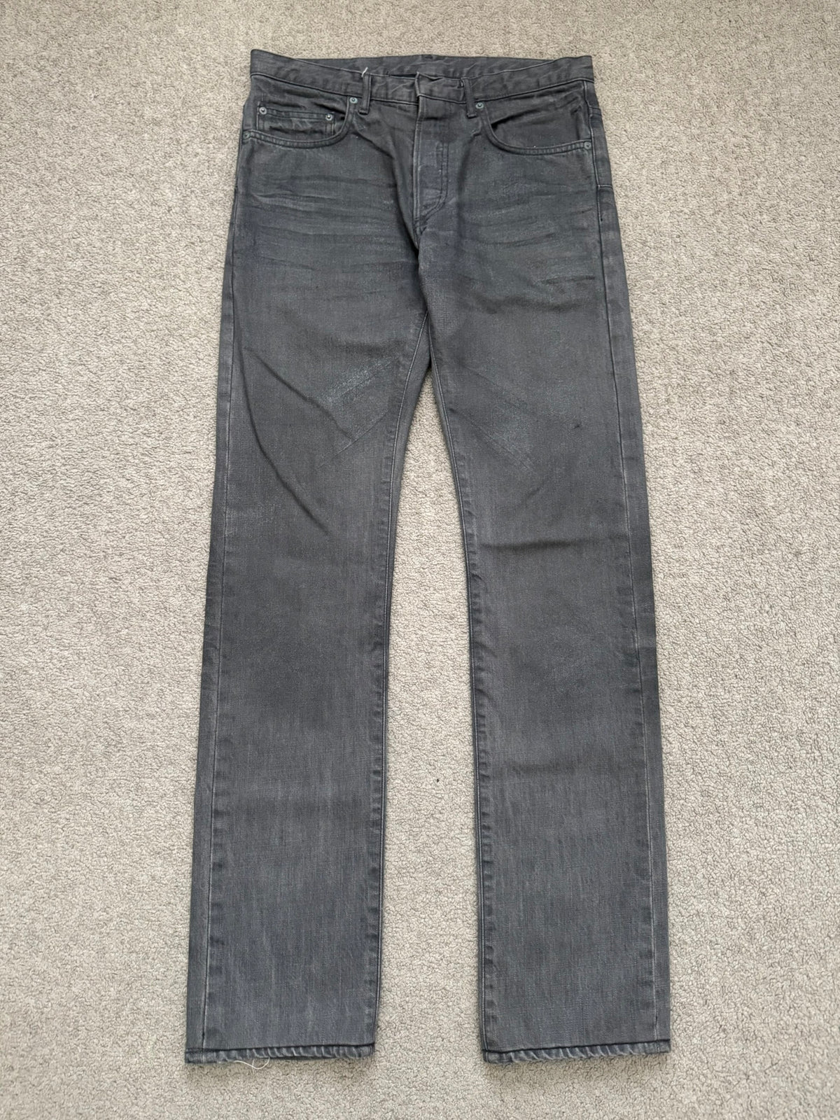SS05 Dior Homme by Hedi Slimane "Untitled/Beck" MIJ Gray Glitter Denim Jeans