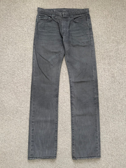 SS05 Dior Homme by Hedi Slimane "Untitled/Beck" MIJ Gray Glitter Denim Jeans