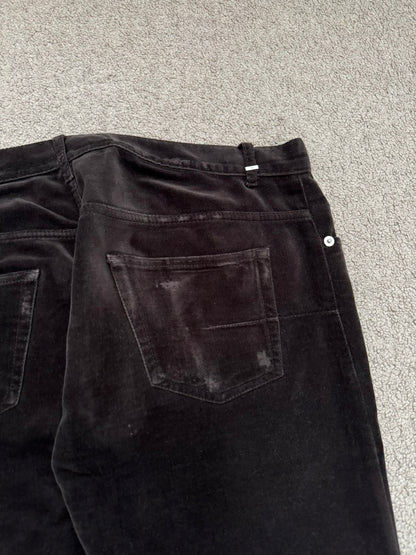 AW05 Dior Homme by Hedi Slimane Velvet Flared Bootcut Pants