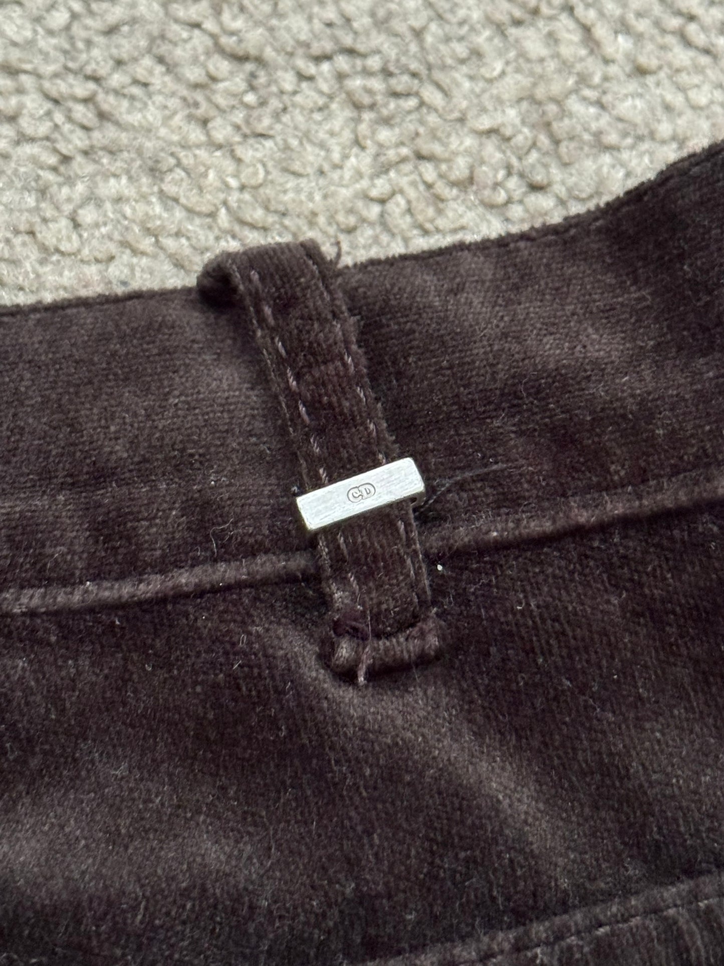 AW05 Dior Homme by Hedi Slimane Velvet Flared Bootcut Pants