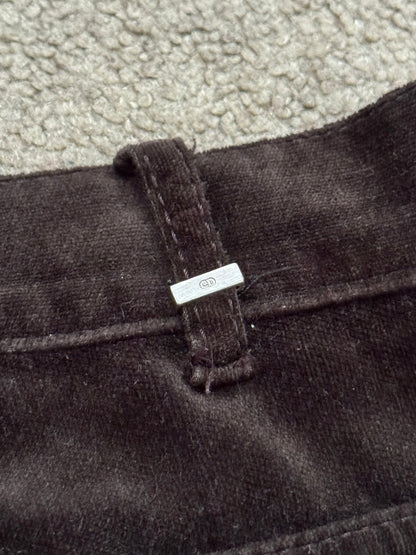 AW05 Dior Homme by Hedi Slimane Velvet Flared Bootcut Pants