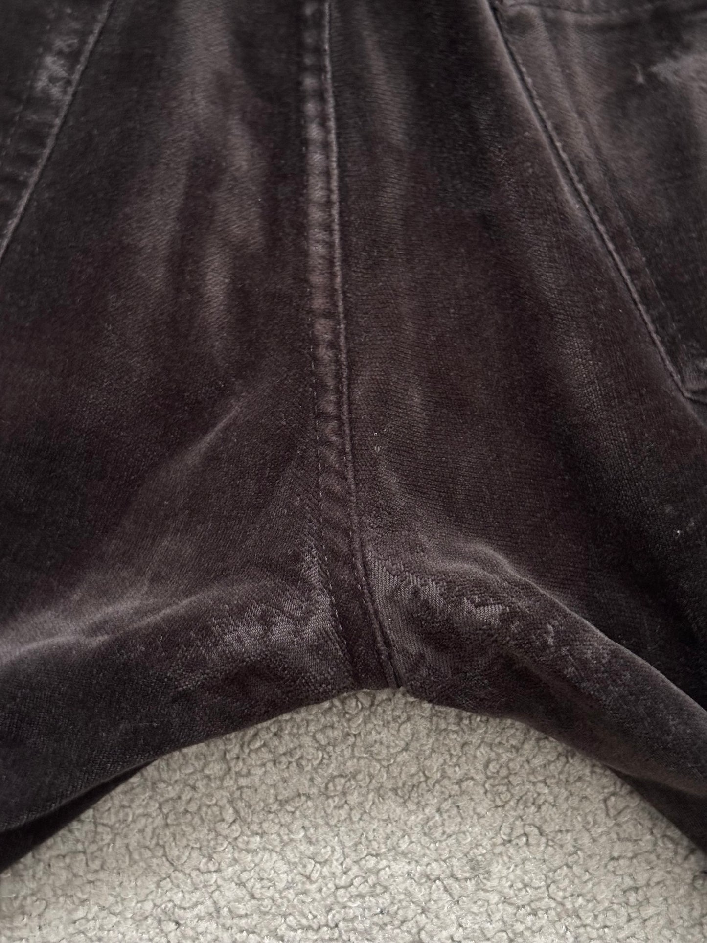 AW05 Dior Homme by Hedi Slimane Velvet Flared Bootcut Pants