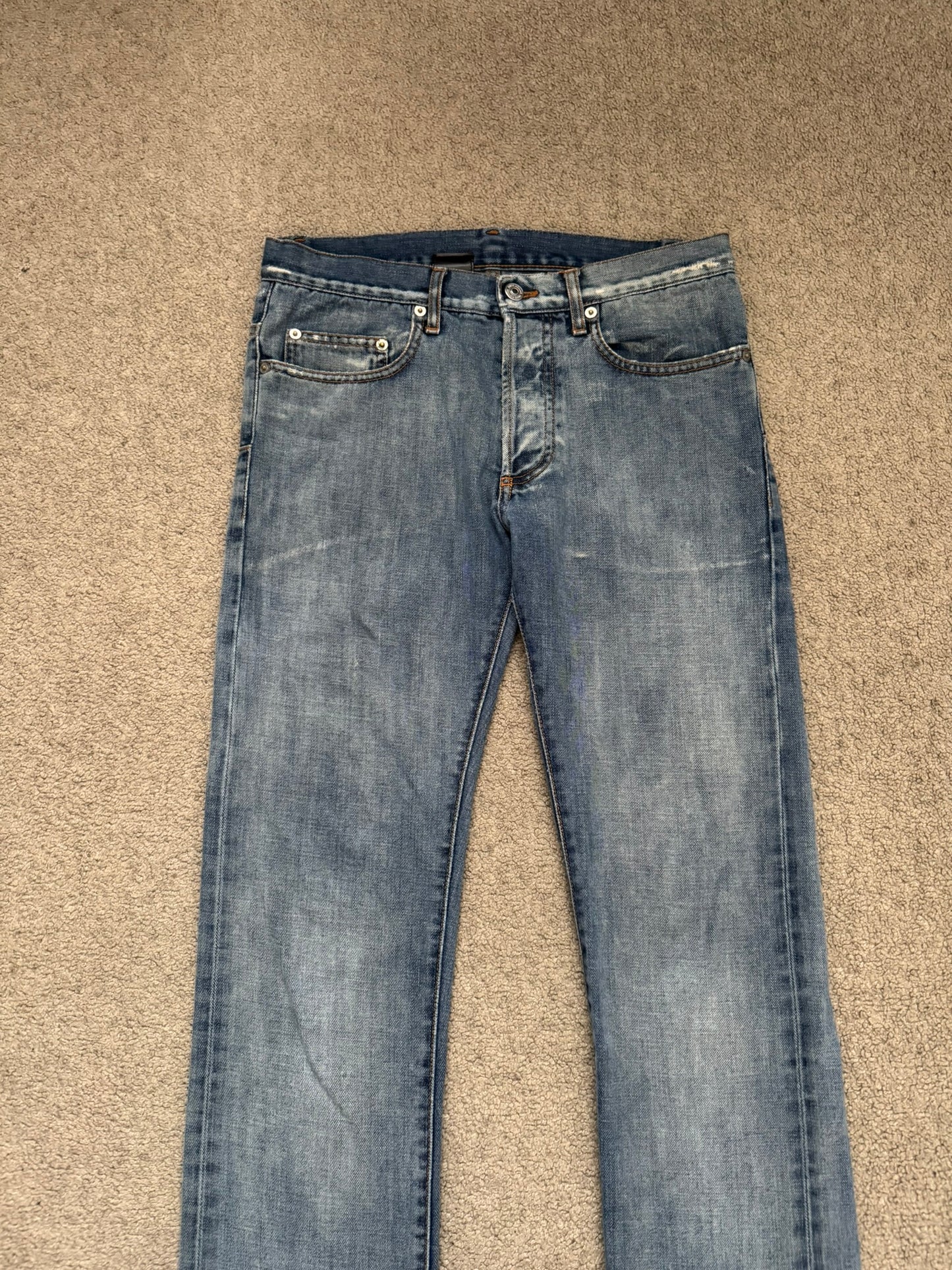 SS08 Dior Homme Light Washed Blue Denim Jeans