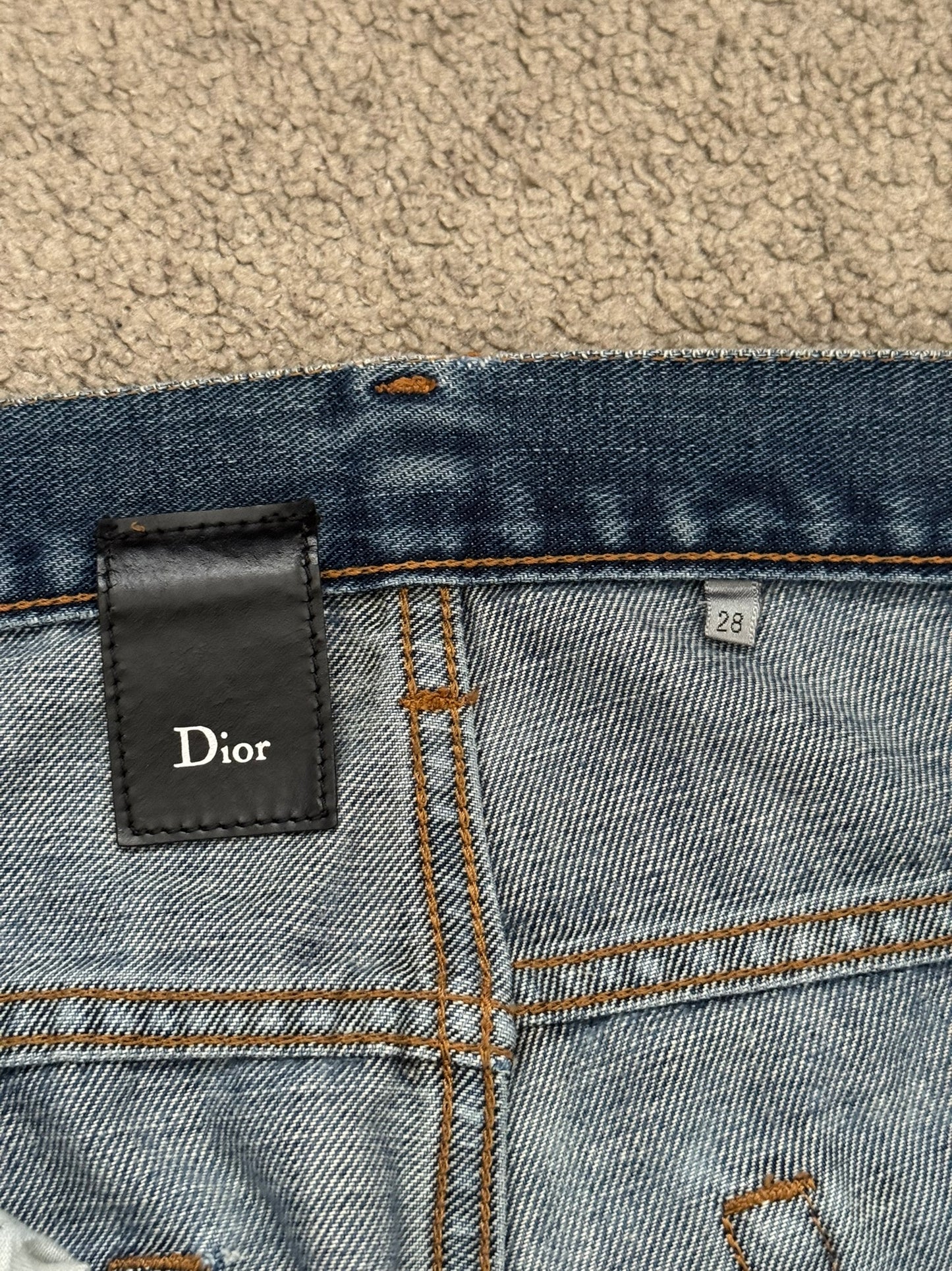 SS08 Dior Homme Light Washed Blue Denim Jeans