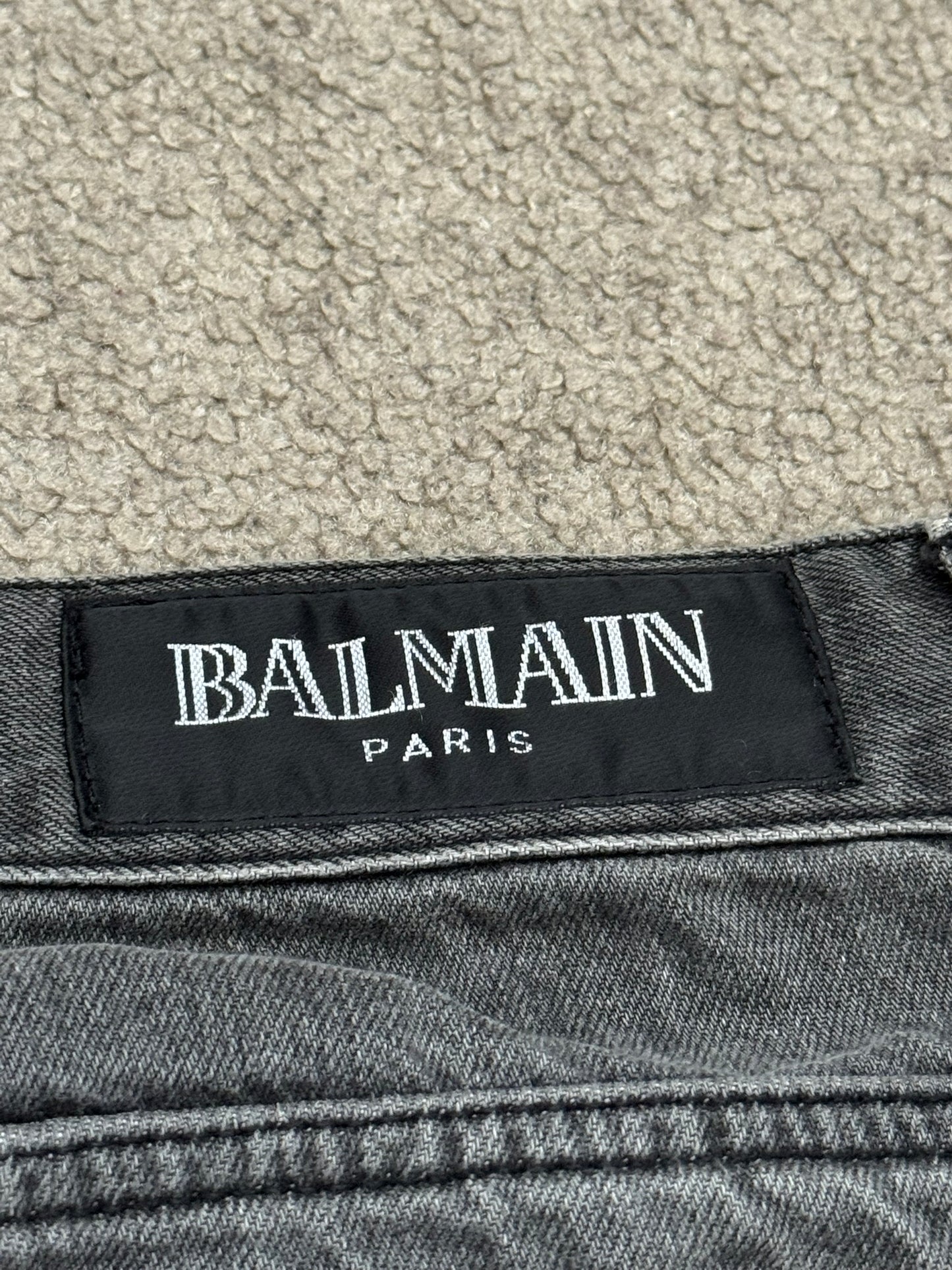 SS10 Balmain by Christophe Decarnin 5 Zip Biker Denim Jeans