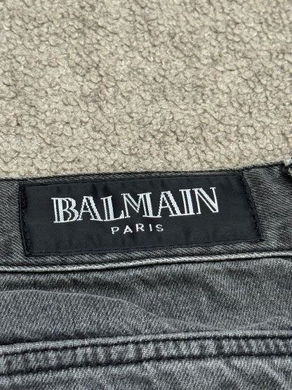 SS10 Balmain by Christophe Decarnin 5 Zip Biker Denim Jeans
