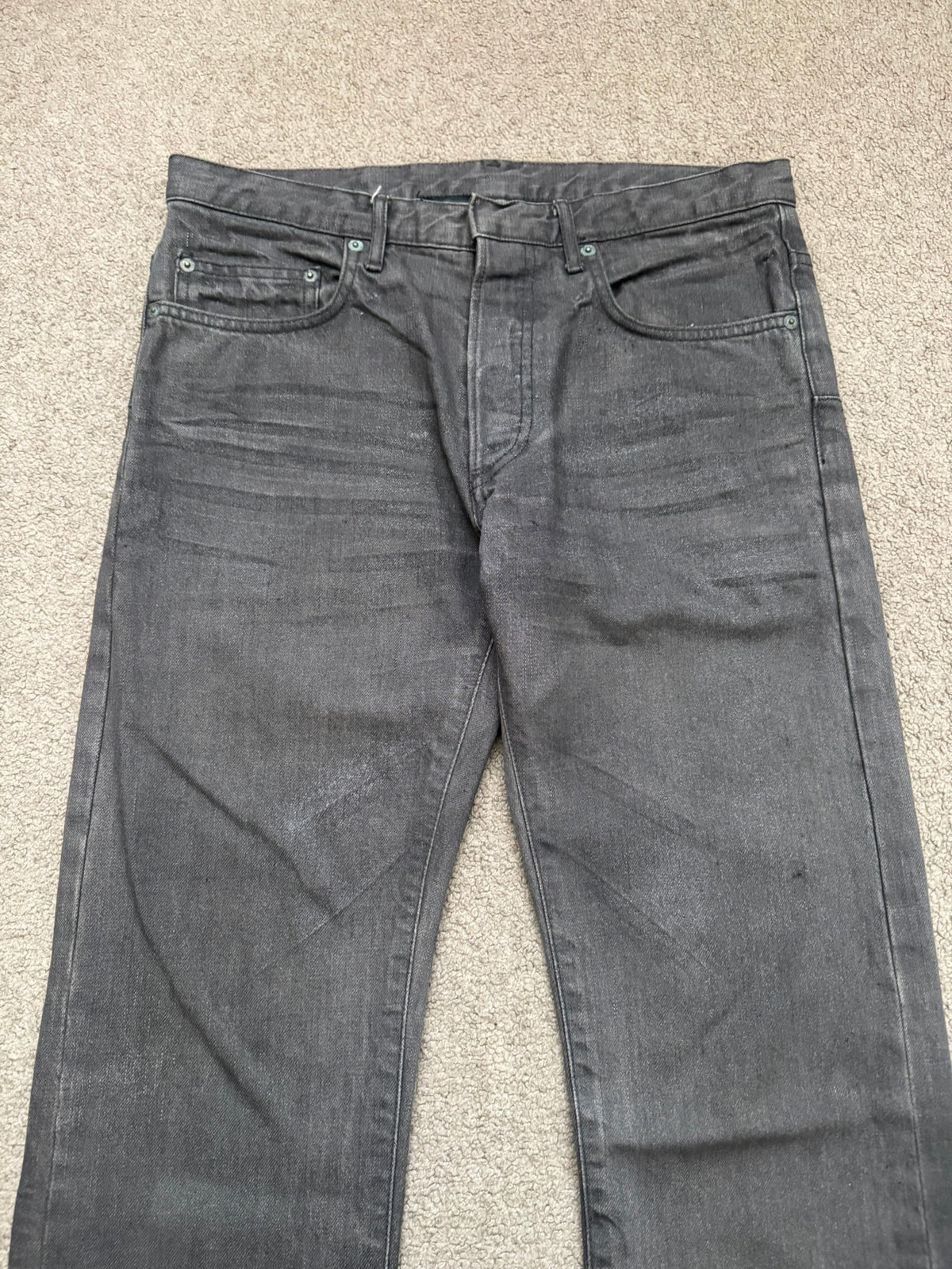 SS05 Dior Homme by Hedi Slimane "Untitled/Beck" MIJ Gray Glitter Denim Jeans