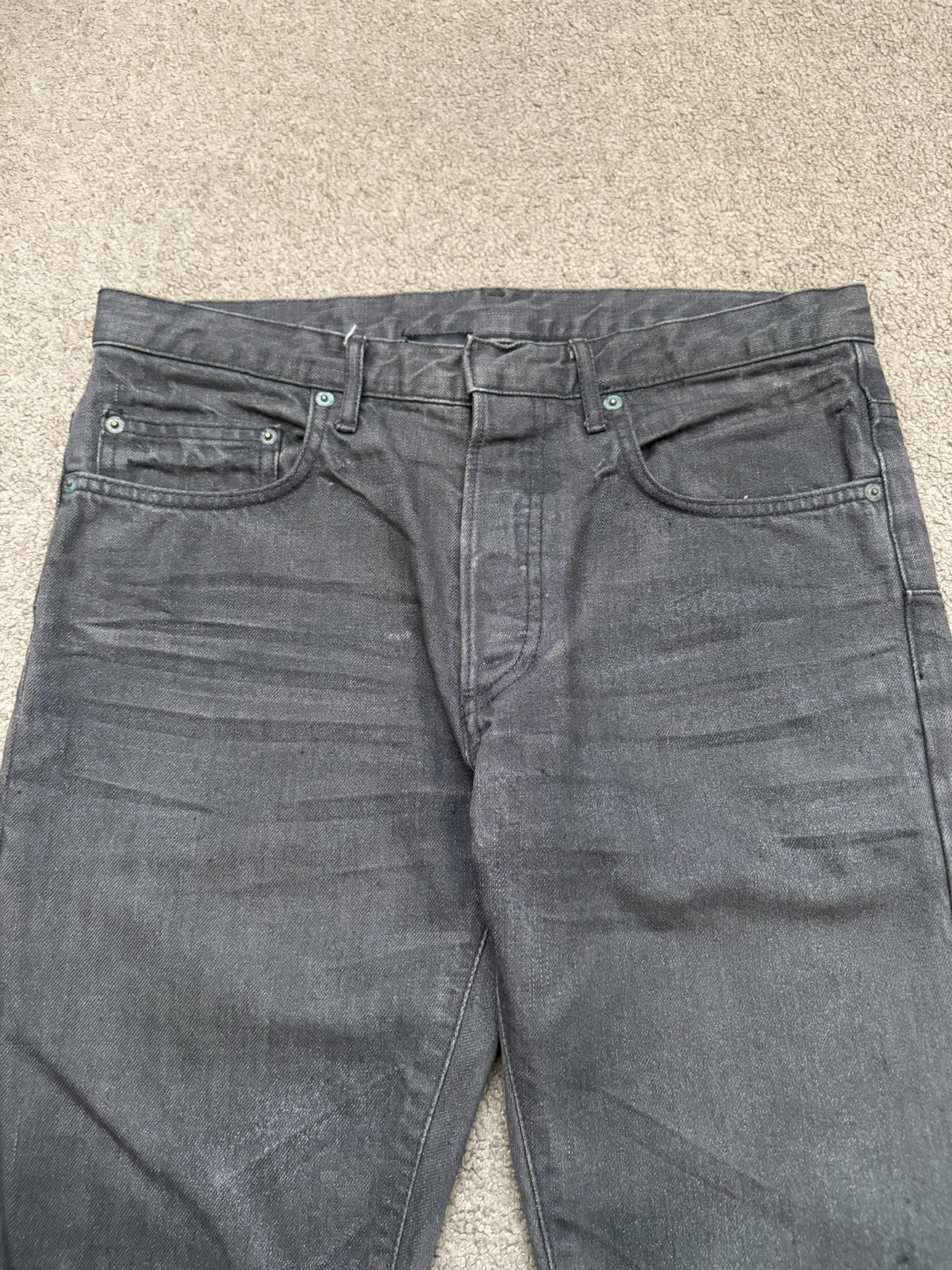 SS05 Dior Homme by Hedi Slimane "Untitled/Beck" MIJ Gray Glitter Denim Jeans