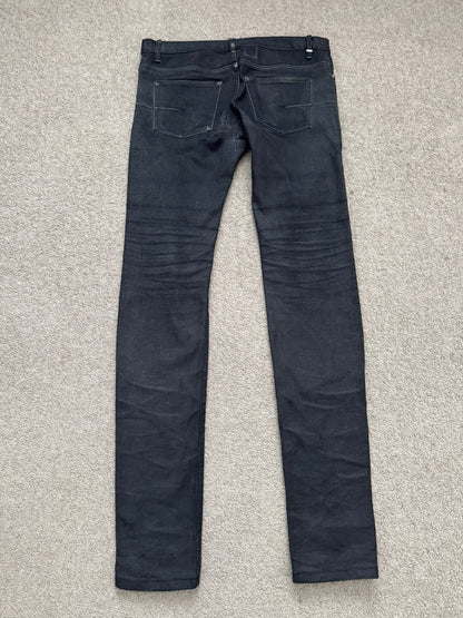 AW07 Dior Homme by Hedi Slimane MIJ Black Glitter Denim Jeans