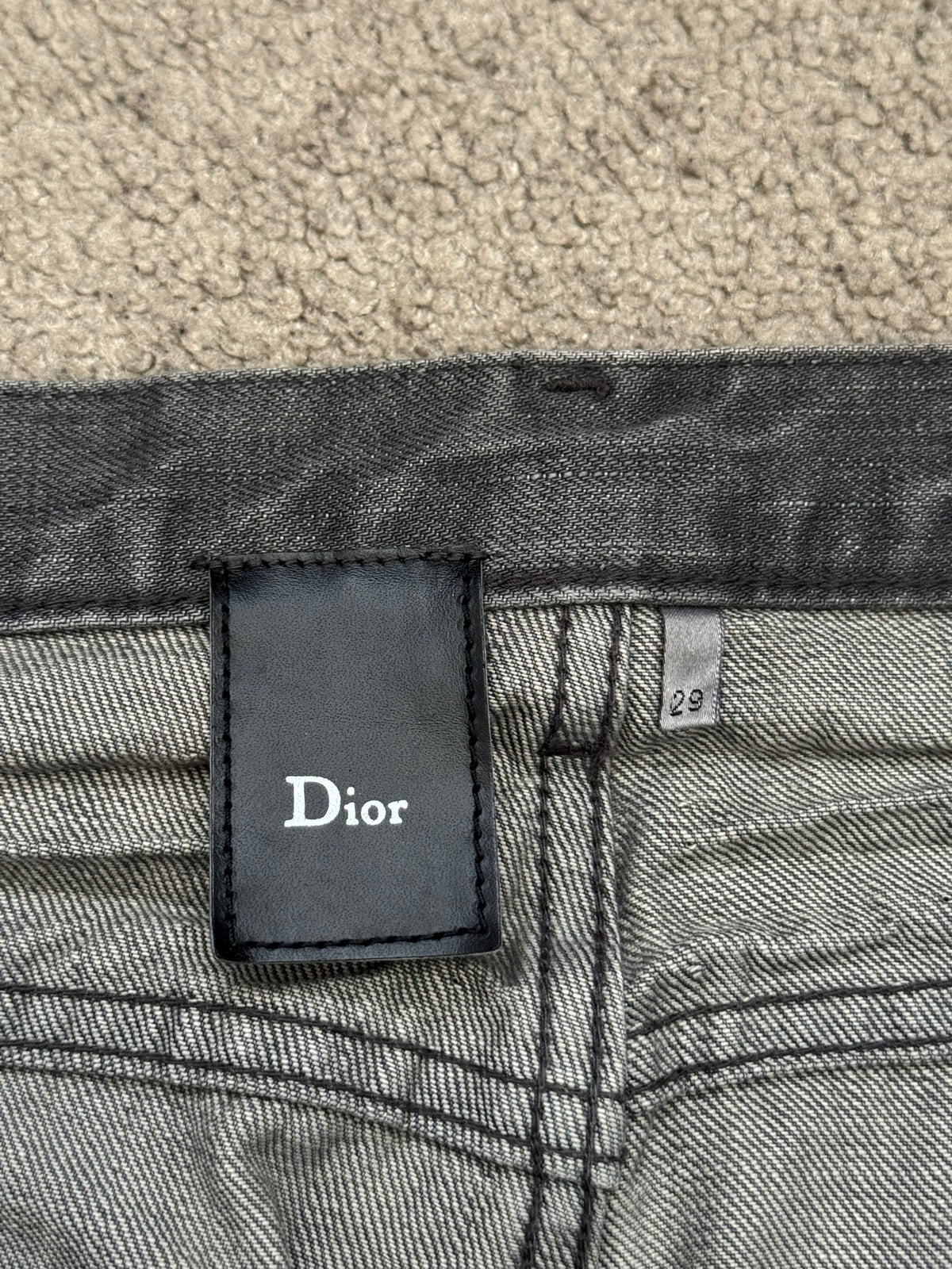 SS05 Dior Homme by Hedi Slimane "Untitled/Beck" MIJ Gray Glitter Denim Jeans