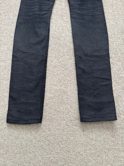 AW07 Dior Homme by Hedi Slimane MIJ Black Glitter Denim Jeans