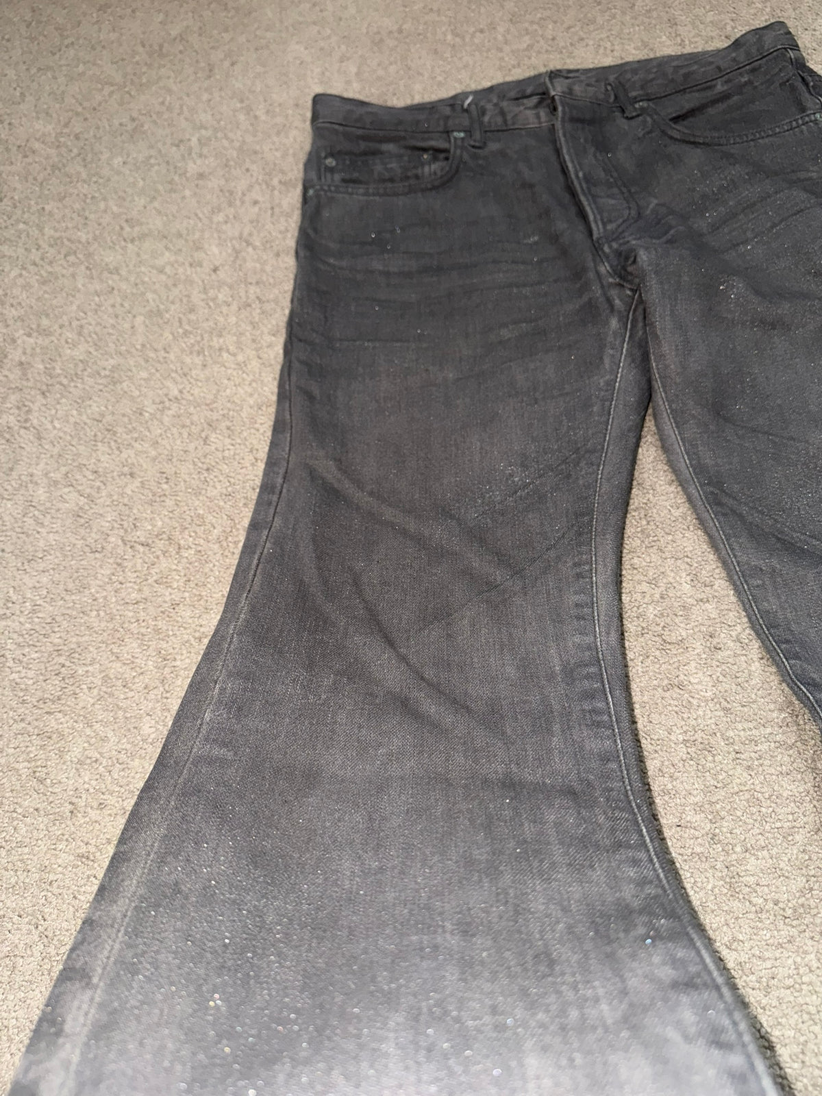 SS05 Dior Homme by Hedi Slimane "Untitled/Beck" MIJ Gray Glitter Denim Jeans