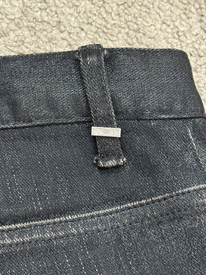 AW07 Dior Homme by Hedi Slimane MIJ Black Glitter Denim Jeans
