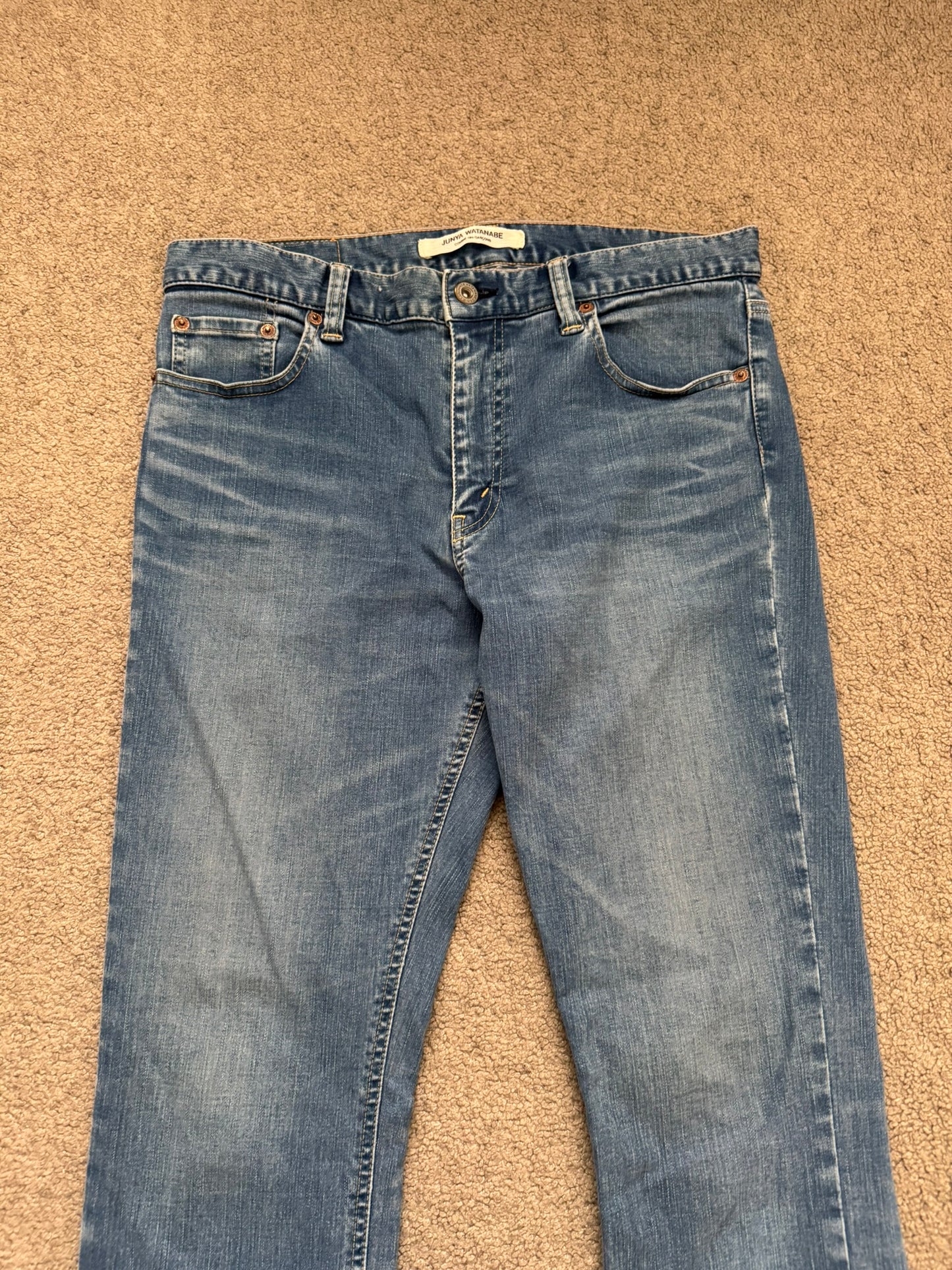 SS12 Junya Watanabe Flared Bootcut Light Washed Denim Jeans