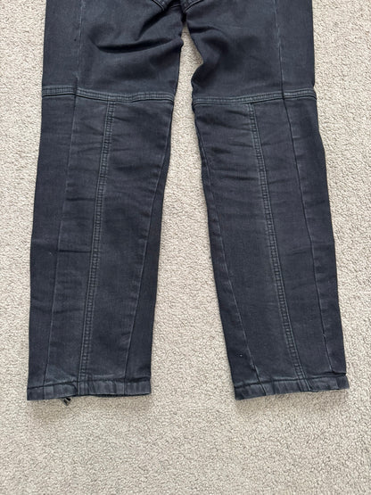 Balmain by Olivier Rousteing Black Waxed Biker Denim Jeans