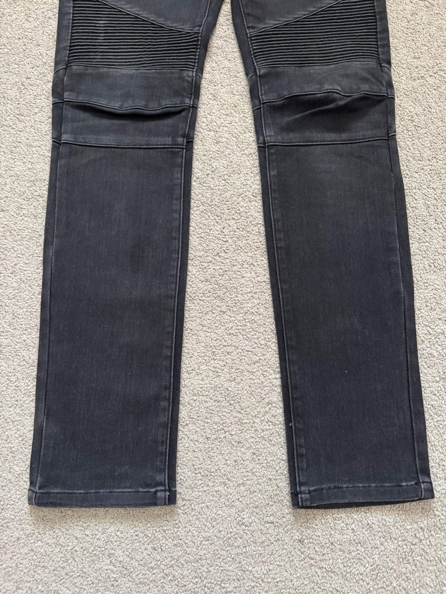 SS11 Balmain by Christophe Decarnin Eagle Coin Biker Denim Jeans