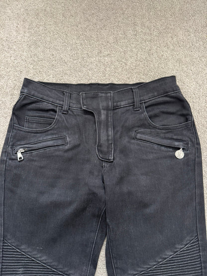 SS11 Balmain by Christophe Decarnin Eagle Coin Biker Denim Jeans