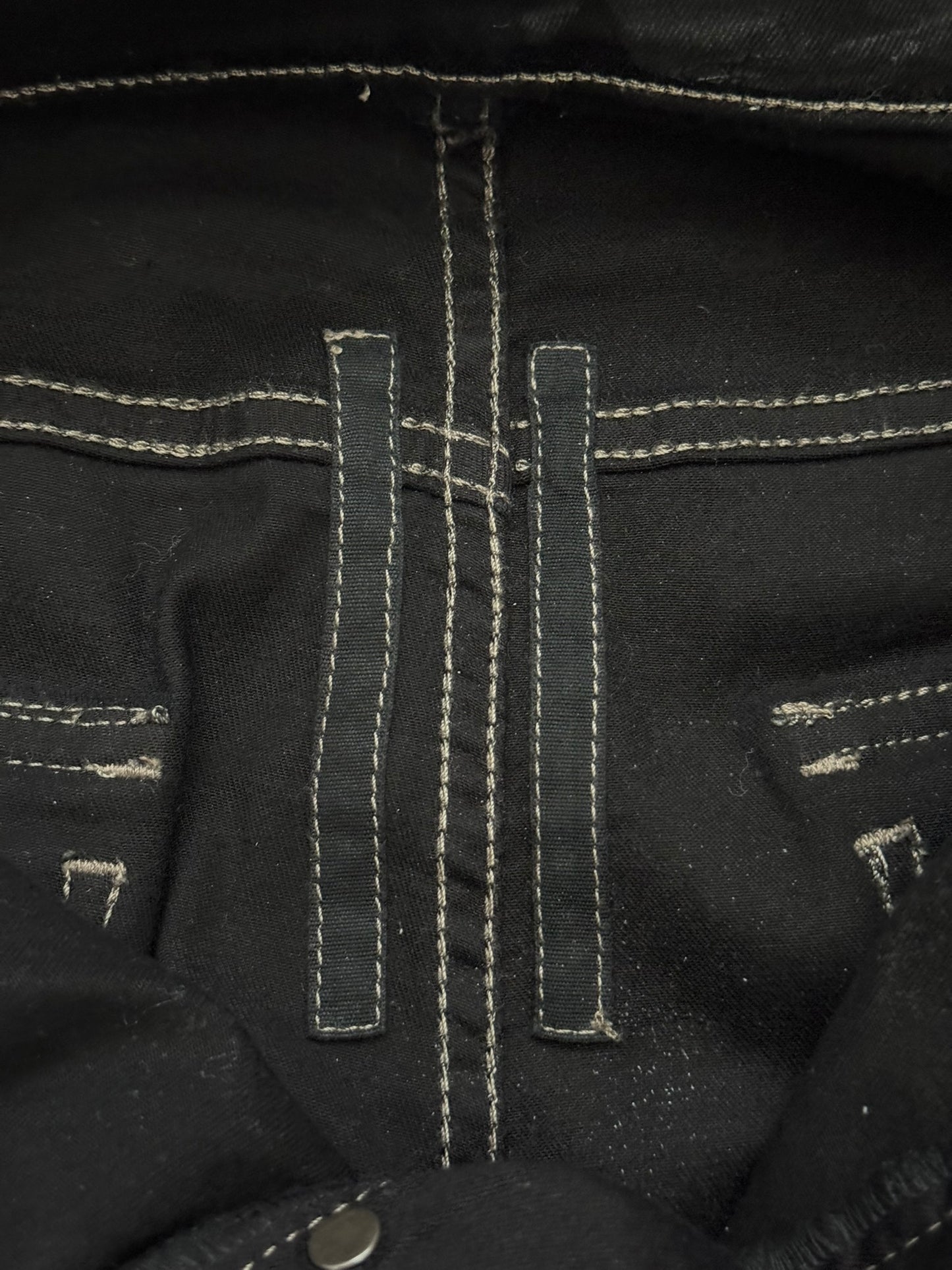 SS15 Rick Owens DRKSHDW Black Waxed Memphis Cut Biker Denim Jeans