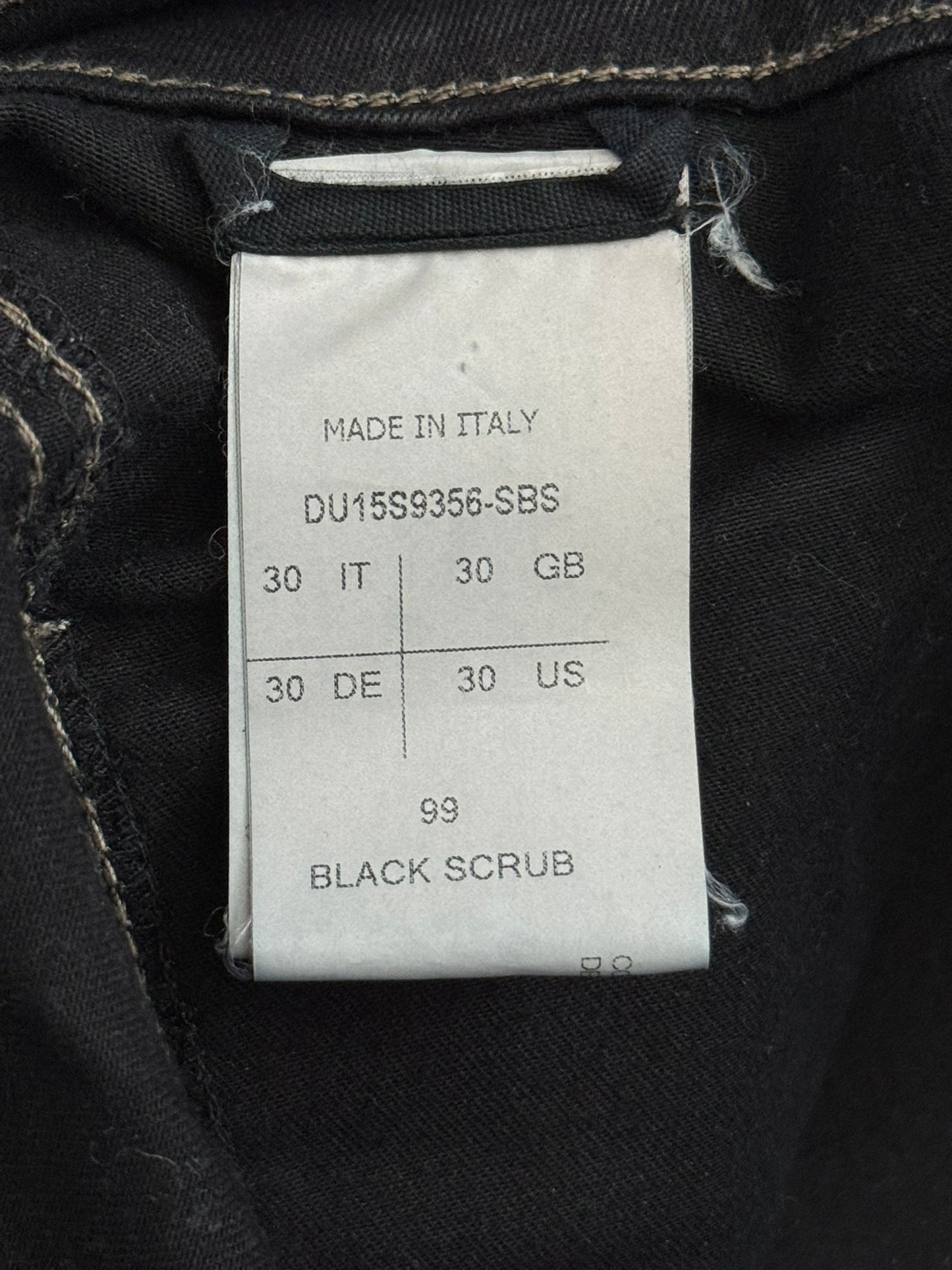 SS15 Rick Owens DRKSHDW Black Waxed Memphis Cut Biker Denim Jeans