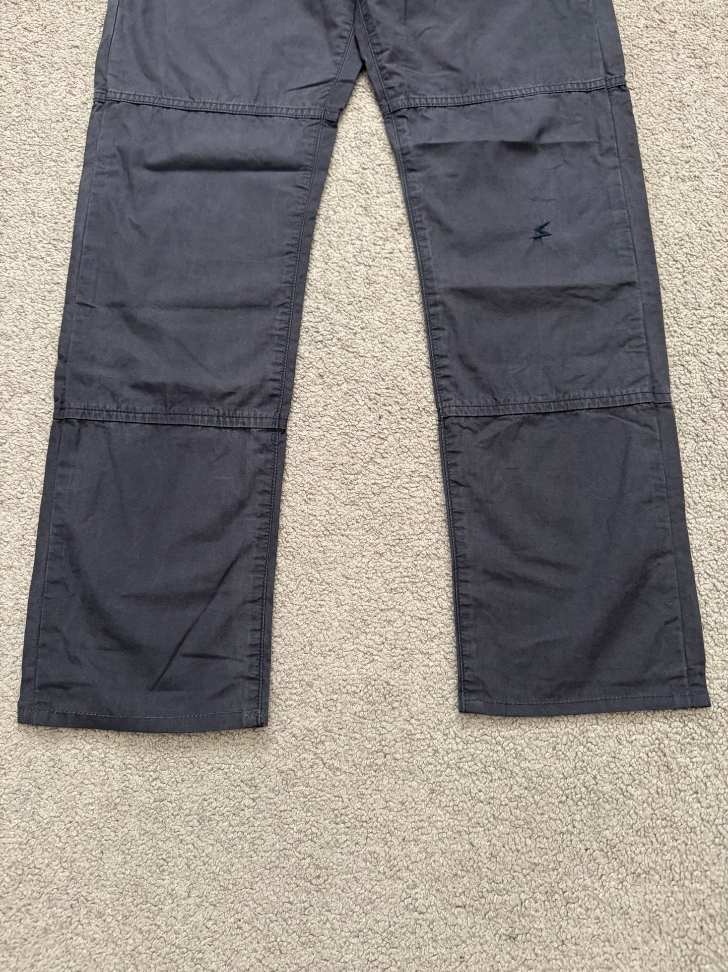 FW08 Undercover Paneled Lightning Bolt Leather Patch Jeans