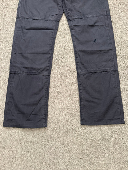 FW08 Undercover Paneled Lightning Bolt Leather Patch Jeans