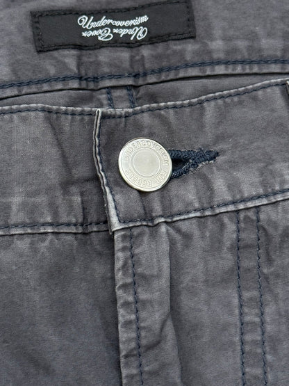 FW08 Undercover Paneled Lightning Bolt Leather Patch Jeans