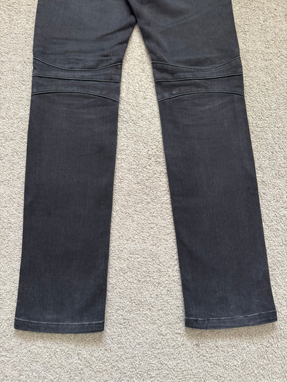SS11 Balmain by Christophe Decarnin Eagle Coin Biker Denim Jeans