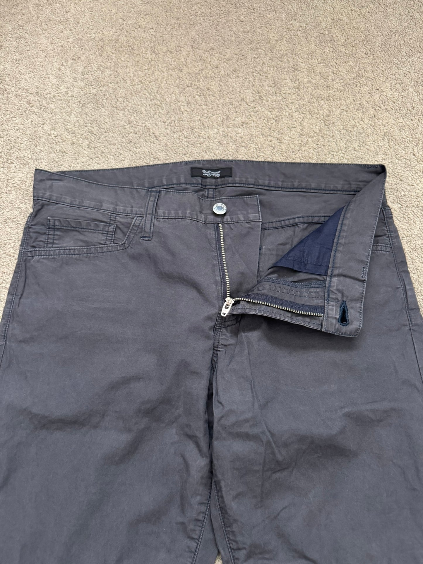 FW08 Undercover Paneled Lightning Bolt Leather Patch Jeans
